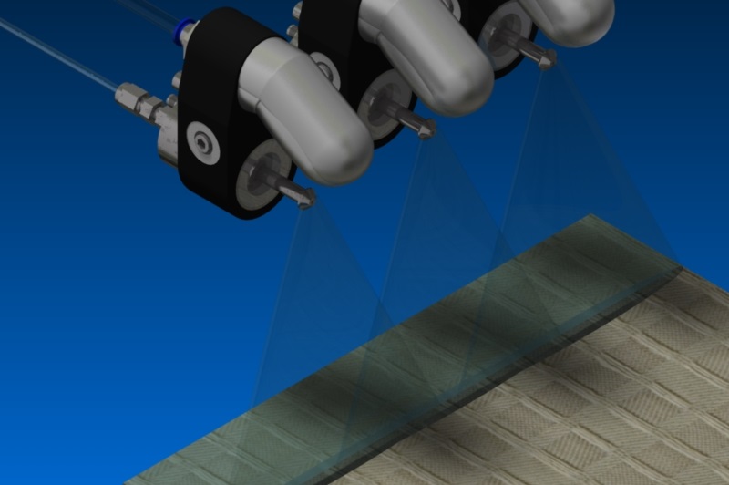 Atomizer Nozzle Array for Fabric Coating